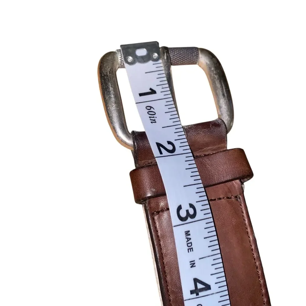 Men’s Cole Haan Size 36 Canvas Belt with Leather Accent and Solid Brass Hardware